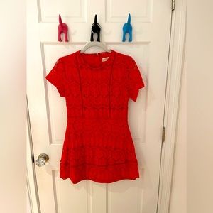 Red mini dress